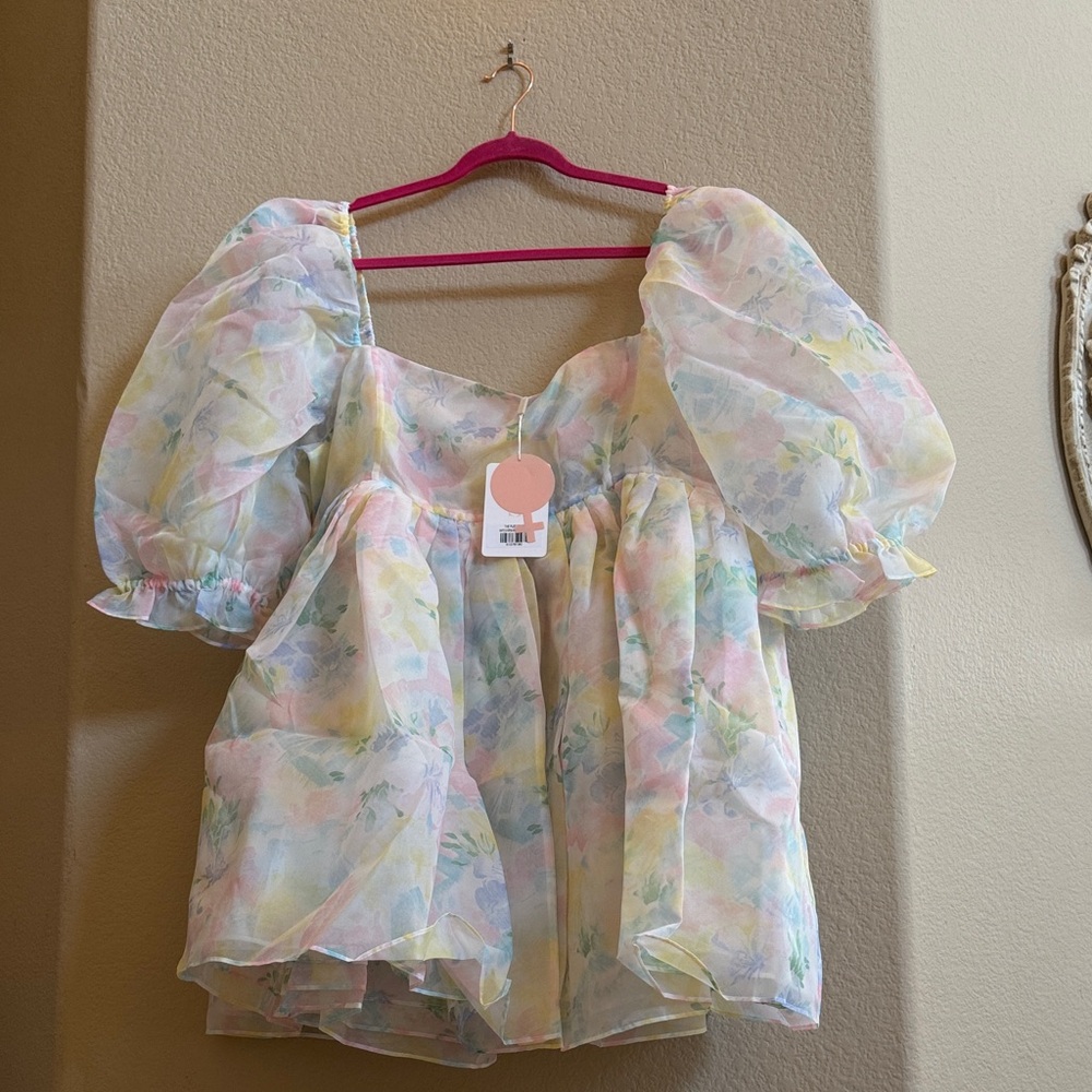 Selkie Sweetcorn Puff Dress 2X NWT Pastel Cottagecore Fairy Mini Romantic - Picture 5 of 9